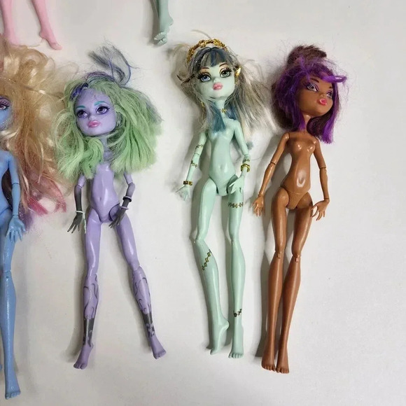 Monster High Doll Lot of 7 No Clothes Frankie Stein‎ Clawdeen Scarah Abbey Twyla - Picture 5 of 12